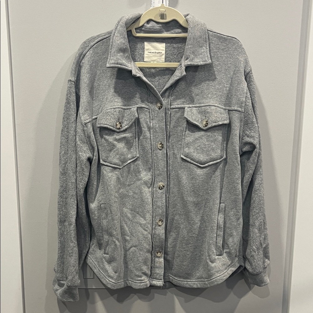 Thread & Supply Heather Gray Utility Jacket